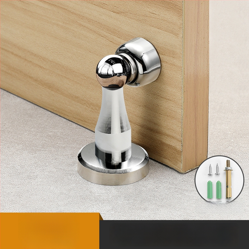 Yi Jia MX-109 Дверен стопер, цинкова сплав, електроплатирана повърхност, стенен монтаж, ръчно управление, модерен минималистичен стил