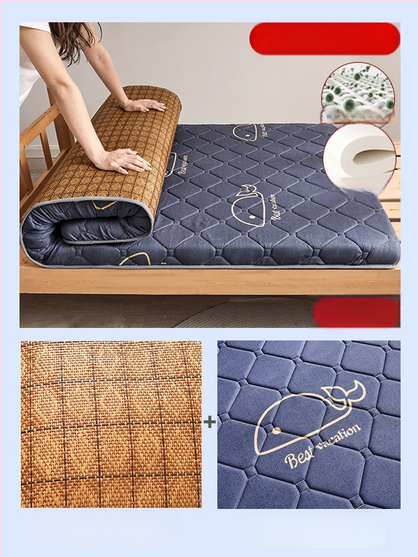 Lateksa matrac un tatami sūknīgs mats studentu kopmītnēs – svītraini, austs, reaktīvā krāsošana, materiāls: zīda