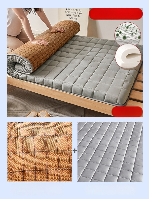 Lateksa matrac un tatami sūknīgs mats studentu kopmītnēs – svītraini, austs, reaktīvā krāsošana, materiāls: zīda