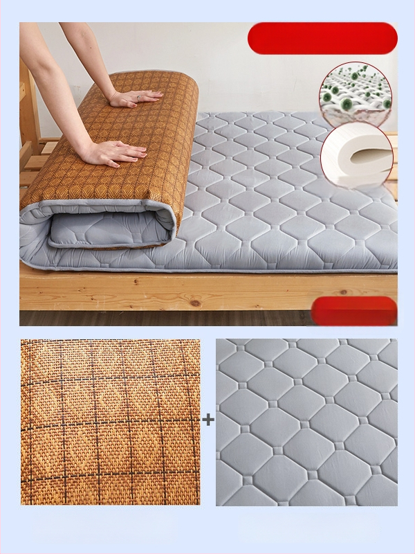 Lateksa matrac un tatami sūknīgs mats studentu kopmītnēs – svītraini, austs, reaktīvā krāsošana, materiāls: zīda