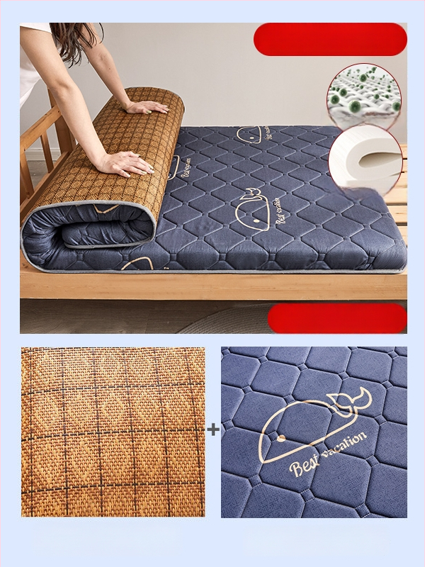 Lateksa matrac un tatami sūknīgs mats studentu kopmītnēs – svītraini, austs, reaktīvā krāsošana, materiāls: zīda