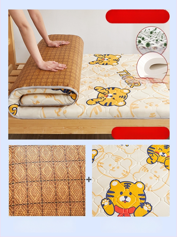 Lateksa matrac un tatami sūknīgs mats studentu kopmītnēs – svītraini, austs, reaktīvā krāsošana, materiāls: zīda