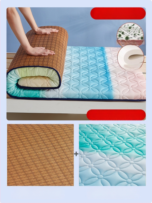 Lateksa matrac un tatami sūknīgs mats studentu kopmītnēs – svītraini, austs, reaktīvā krāsošana, materiāls: zīda