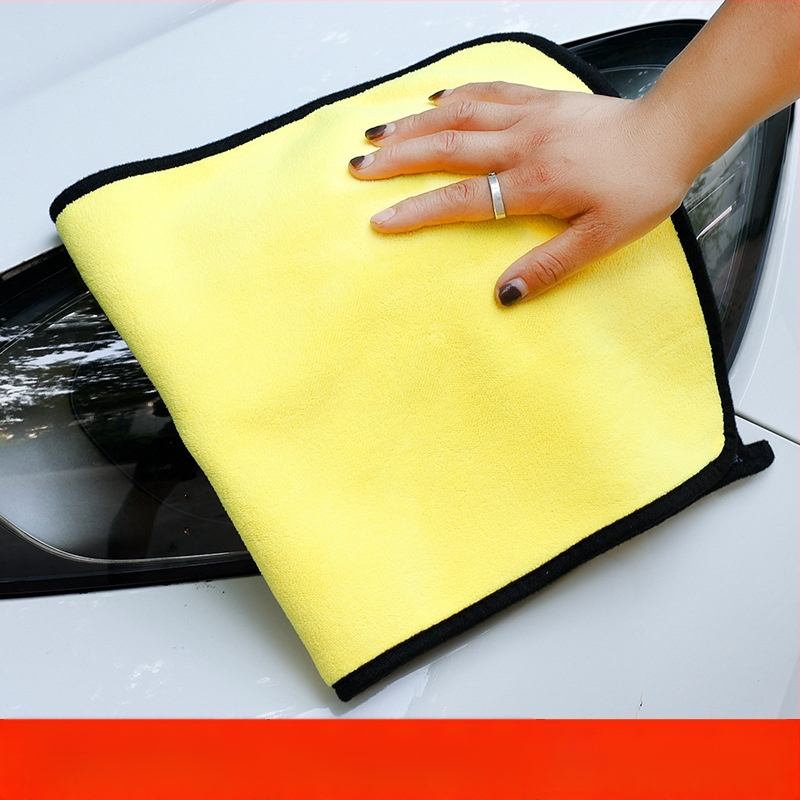 Korall plüss négyzet alakú törölköző, többfunkciós törlőkendő, 400–600 g, szegélyezett, logó nyomtatás elérhető