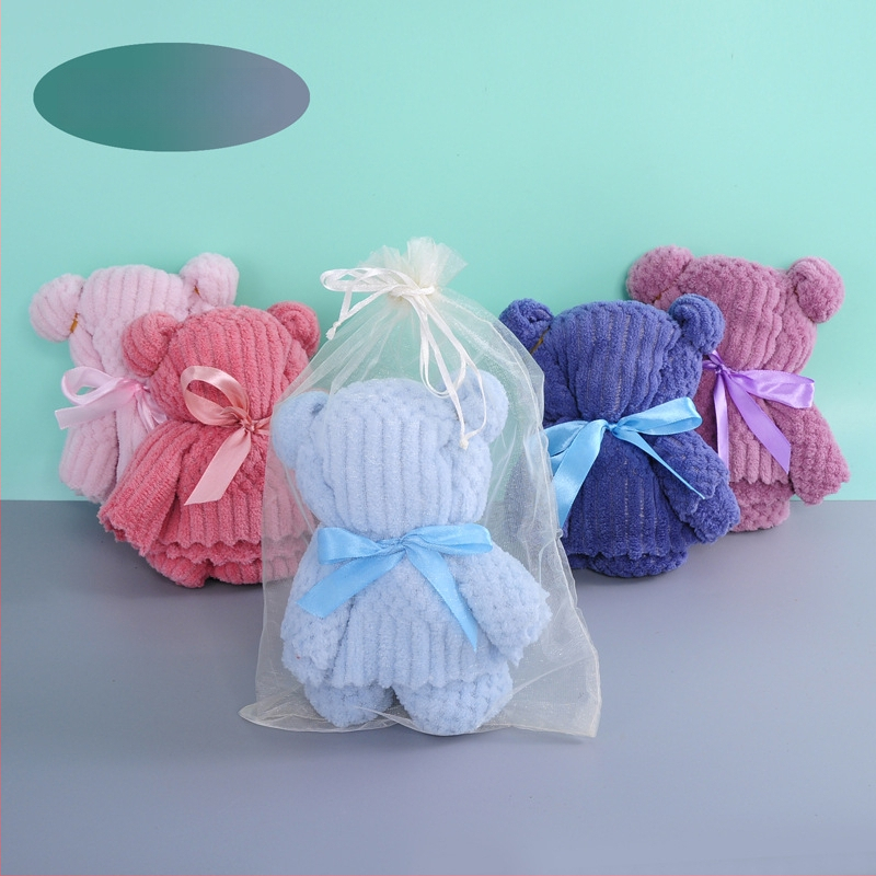 Dāvanu kastē ar mazmeitiņa formas dvieli – korāla fleece, apmēram 65 g, 32s combed yarn, ar logotipa pielāgošana, privāta zīme pieejama