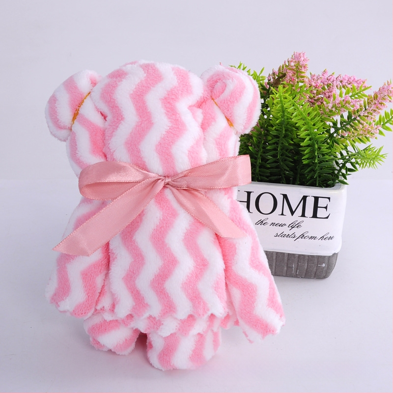 Dāvanu kastē ar mazmeitiņa formas dvieli – korāla fleece, apmēram 65 g, 32s combed yarn, ar logotipa pielāgošana, privāta zīme pieejama