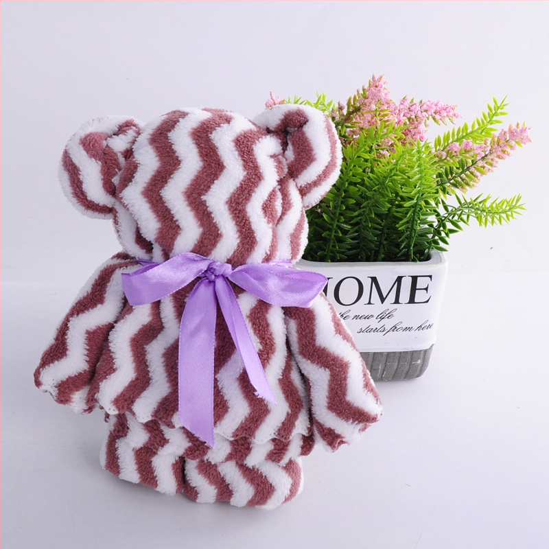 Dāvanu kastē ar mazmeitiņa formas dvieli – korāla fleece, apmēram 65 g, 32s combed yarn, ar logotipa pielāgošana, privāta zīme pieejama