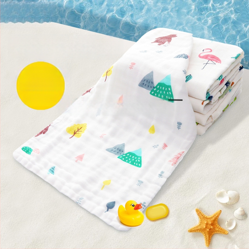 Bērnu marles dušas dvielis – 100% kokvilna, taisnstūrveida, 70 g