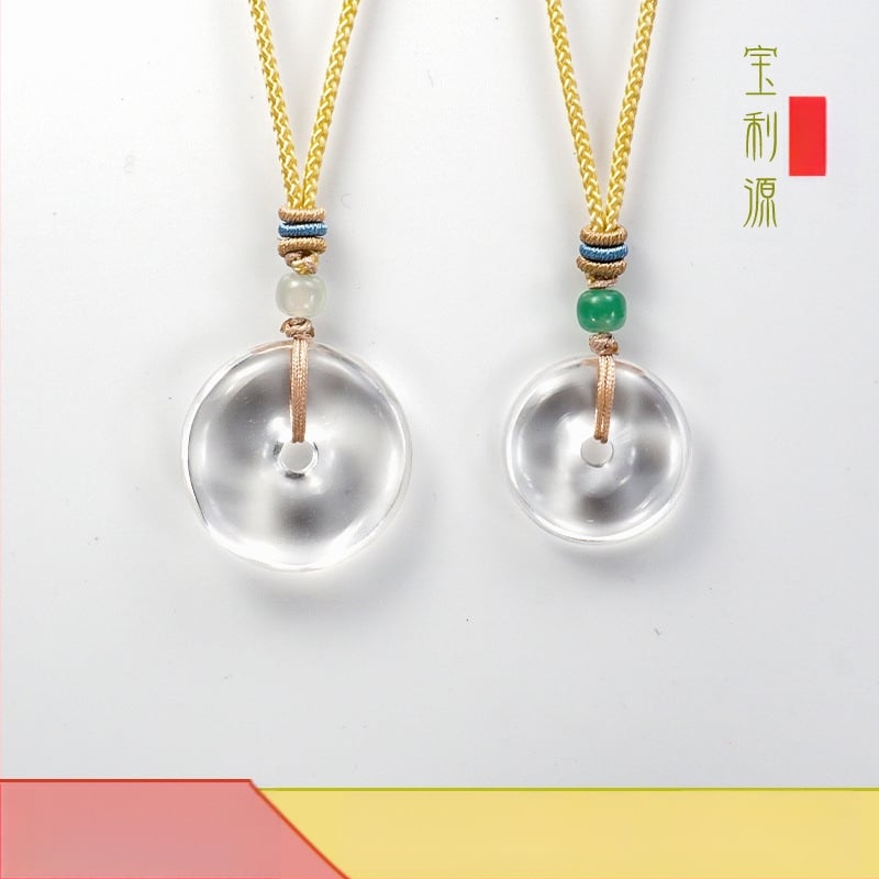 Kristalni privjesak, bez bočnih kamenja, stil nacionalnog trenda