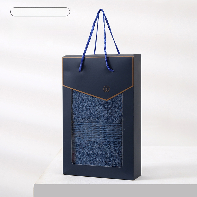 Set ručnika od 100% pamuka s logom za kućnu upotrebu — mekani i upijajući, twist tkanina, komplet ručnika za lice od 100% pamuka u kutiji za poklon, mogućnost prilagodbe logotipa