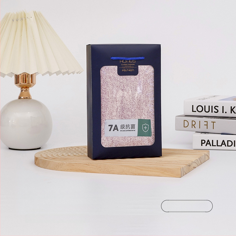 Triju dvieļu komplekts dāvanu kastē, korāla pūkains audums, uzsūcošs, logotipa personalizācija, zīmols Mufanduo