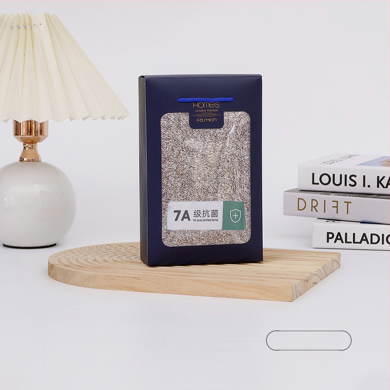 Triju dvieļu komplekts dāvanu kastē, korāla pūkains audums, uzsūcošs, logotipa personalizācija, zīmols Mufanduo