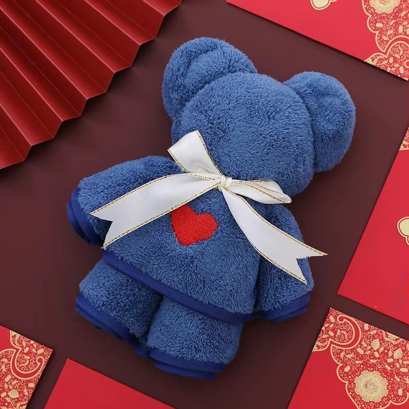 Karu kujuline käterätik korallfliisist, kinkekarp (90 g; bränd Olaichun; logotip trükitud; materjal: korallfliis; õmblemine)