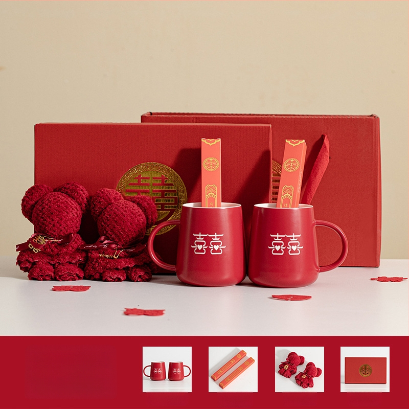 Porcelāna pāra mutes skalošanas krūzes kāzām – cilindriska, vienslāņa, izturīga augstām temperatūrām