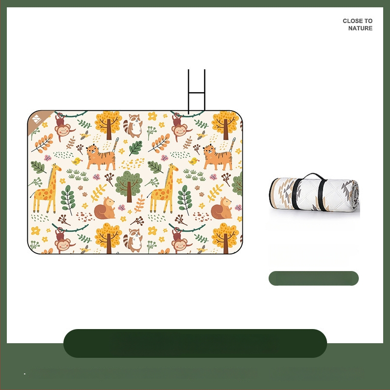 Vanjska debela kamping podloga – protuklizna i vodootporna, sklopiva; materijal: poliester vlakno; pogodno za 4–6 osoba