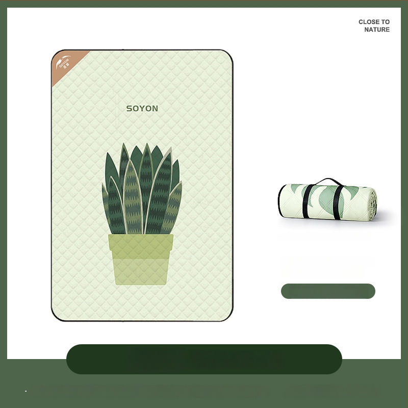 Vanjska debela kamping podloga – protuklizna i vodootporna, sklopiva; materijal: poliester vlakno; pogodno za 4–6 osoba