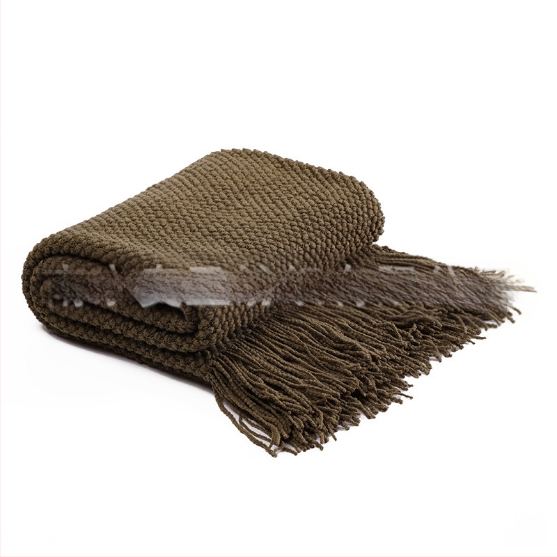 Šiaurietiškas minimalistinis burbulinis megztinis pledas - akrilas, 500–799 g, šiuolaikiškai paprastas stilius, pavasaris ir ruduo, pritaikomas