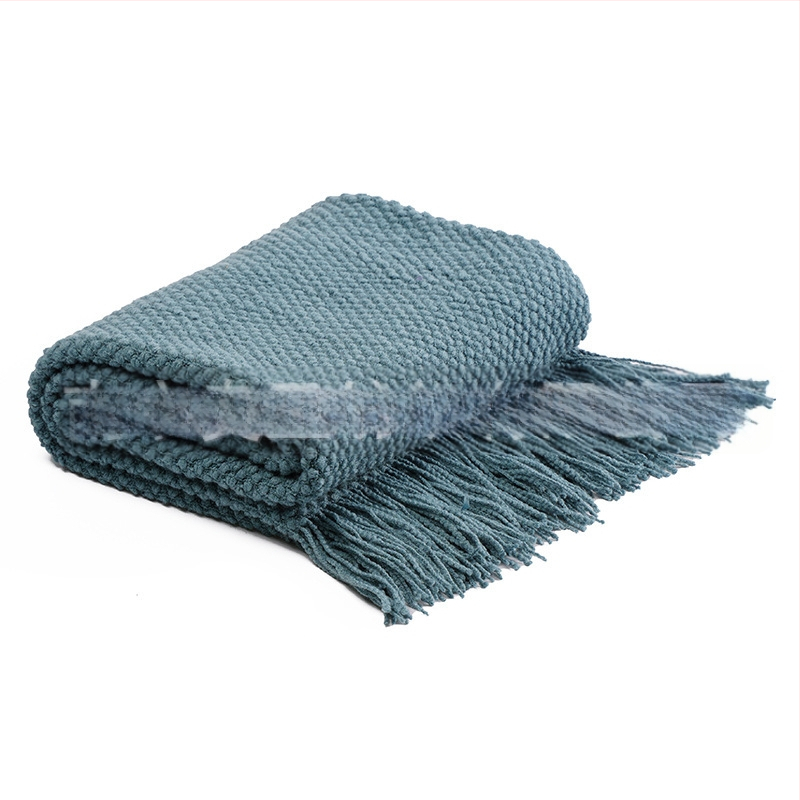 Šiaurietiškas minimalistinis burbulinis megztinis pledas - akrilas, 500–799 g, šiuolaikiškai paprastas stilius, pavasaris ir ruduo, pritaikomas