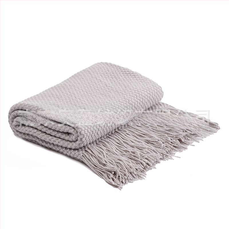 Šiaurietiškas minimalistinis burbulinis megztinis pledas - akrilas, 500–799 g, šiuolaikiškai paprastas stilius, pavasaris ir ruduo, pritaikomas