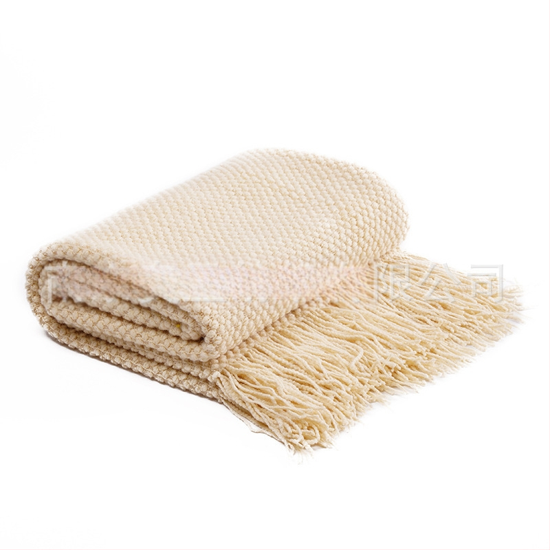 Šiaurietiškas minimalistinis burbulinis megztinis pledas - akrilas, 500–799 g, šiuolaikiškai paprastas stilius, pavasaris ir ruduo, pritaikomas