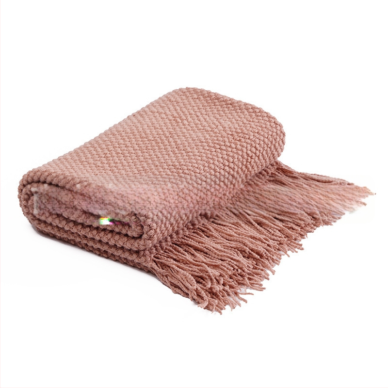 Šiaurietiškas minimalistinis burbulinis megztinis pledas - akrilas, 500–799 g, šiuolaikiškai paprastas stilius, pavasaris ir ruduo, pritaikomas