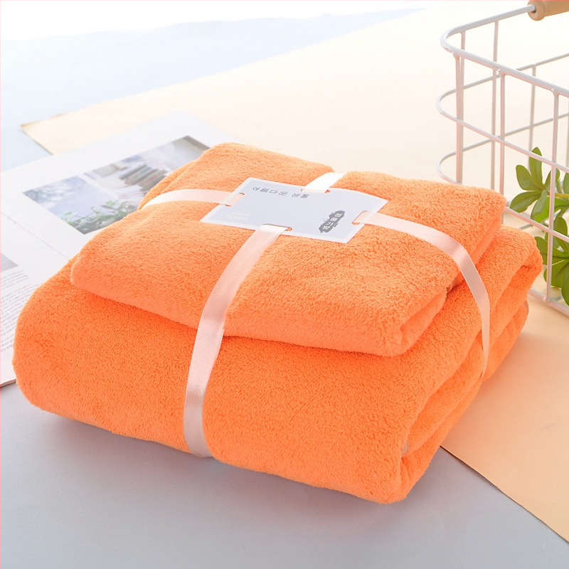 Dušas dvieļu komplekts ar korāla flīsu malu | 360 g/m², vājš griežams pavedums, vienkāršs audums, logotipa drukāšana pieejama