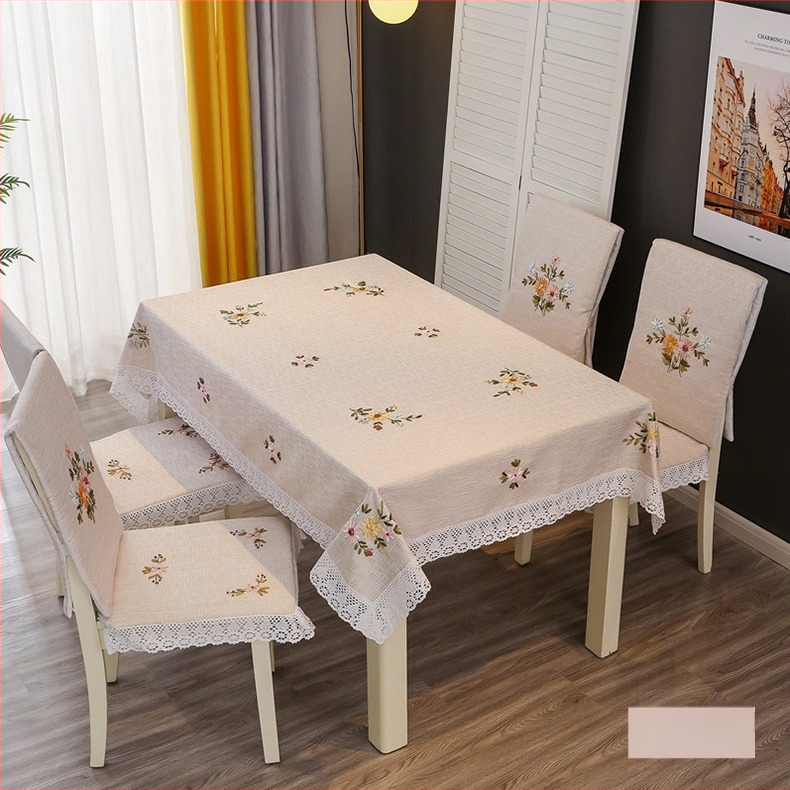 Taisnstūrveida poliester galda klājs ar augu motīvu modernā minimālisma stilā