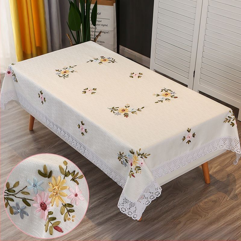 Taisnstūrveida poliester galda klājs ar augu motīvu modernā minimālisma stilā