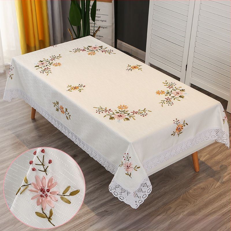 Taisnstūrveida poliester galda klājs ar augu motīvu modernā minimālisma stilā