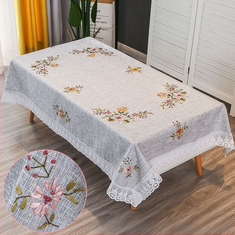 Taisnstūrveida poliester galda klājs ar augu motīvu modernā minimālisma stilā