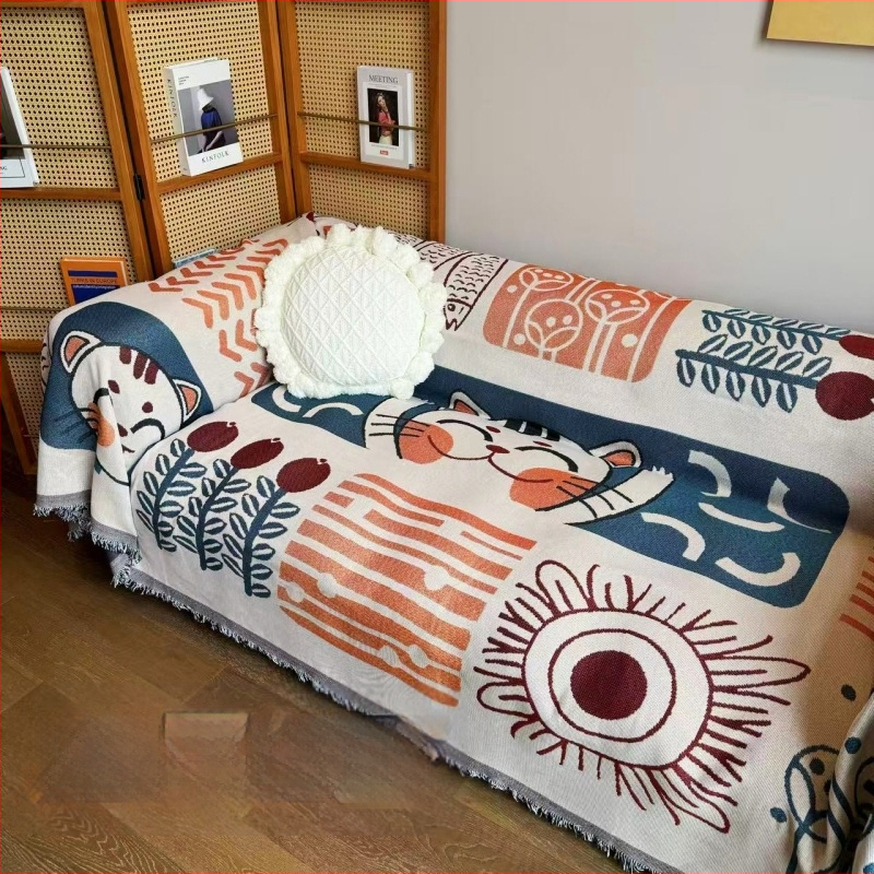 Youzhuo pamut kanapévédő háromüléseshez, absztrakt minta, modern minimalist stílus