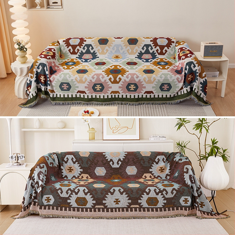 Youzhuo pamut kanapévédő háromüléseshez, absztrakt minta, modern minimalist stílus