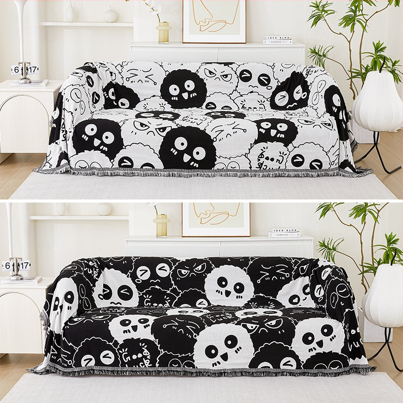 Youzhuo pamut kanapévédő háromüléseshez, absztrakt minta, modern minimalist stílus