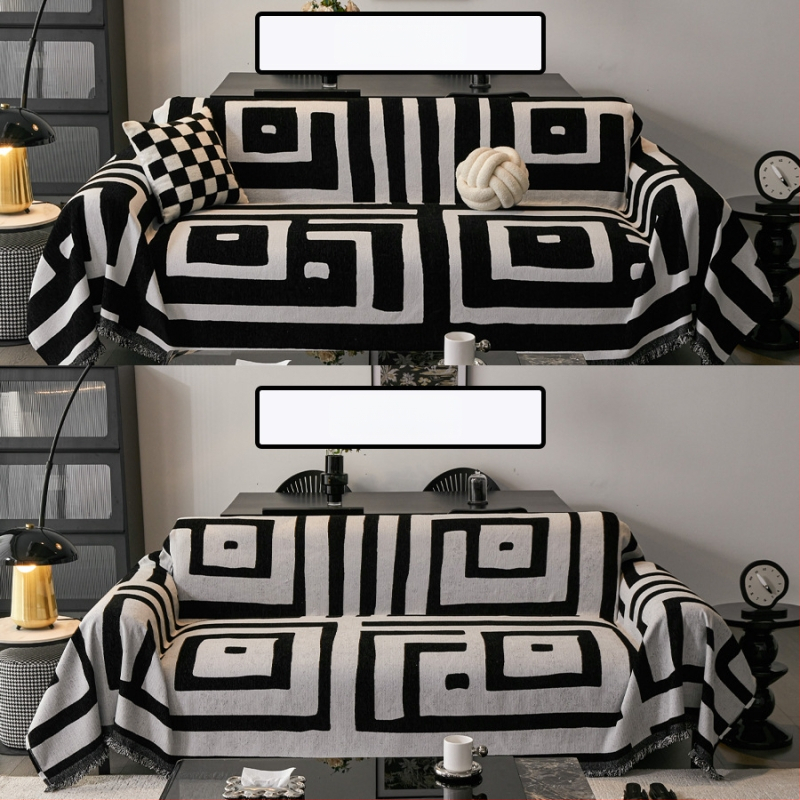 Chenille kanapéfedő - háromüléses, kétoldalas, virágos minta, sokoldalú