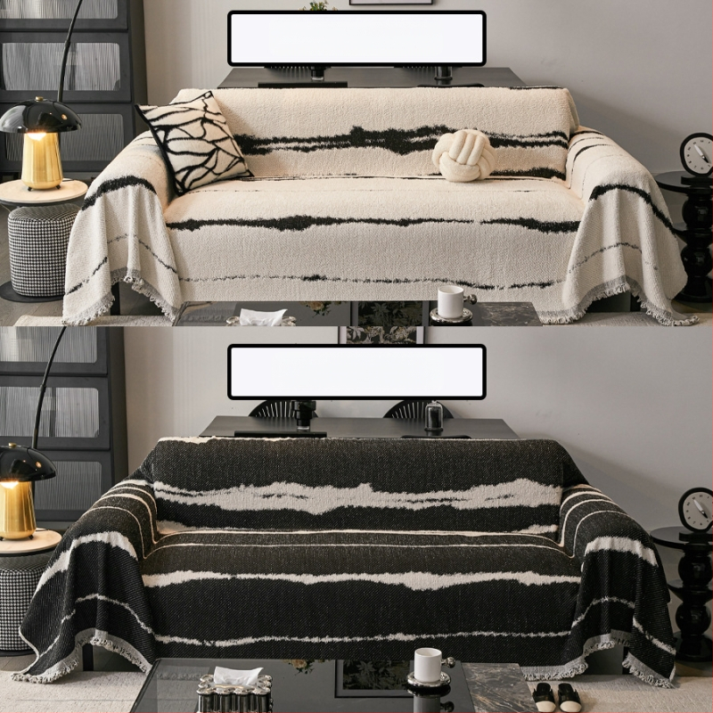 Chenille kanapéfedő - háromüléses, kétoldalas, virágos minta, sokoldalú