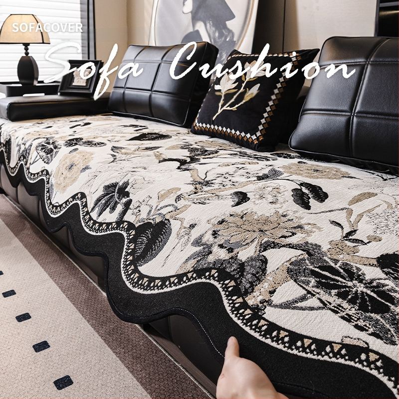 Kanapé párna, doilyszerű alak, chenille anyag, virágos mintázat, moduláris kanapéval kompatibilis, letisztult stílus