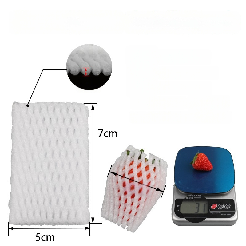 Vaisių tinklinė apsauga iš EPE perlų vatos, kvėpuojanti, storinta apsauga šviežiam vaisiams ir daržovėms