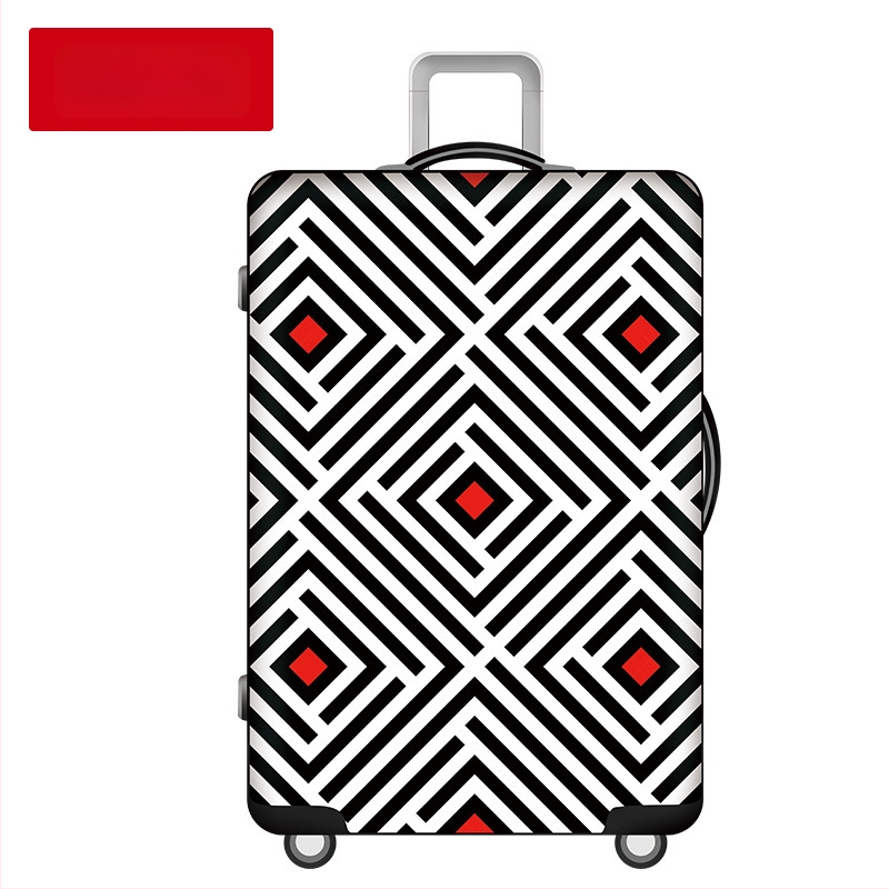 Rain Village калъф за багаж, геометричен принт, унисекс, памучен плат, подплата от еластичен памук, устойчив на износване (20–35 л, памук, устойчив на износване)