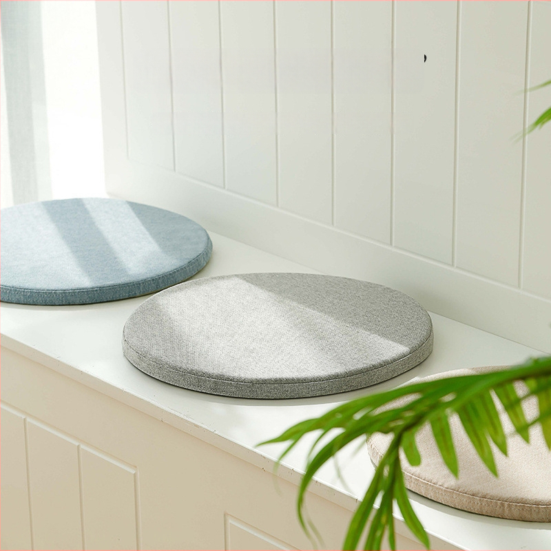 Memóriahabos kör alakú ülőpárna, pásztorális stílus, cipzár nélkül, kanapéra