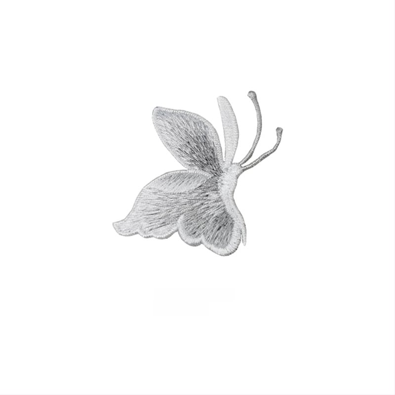 Siuvama drugelio applikacija drabužiams, rankinis siuvimas, medžiaga rayon, prekės ženklas Han Noble