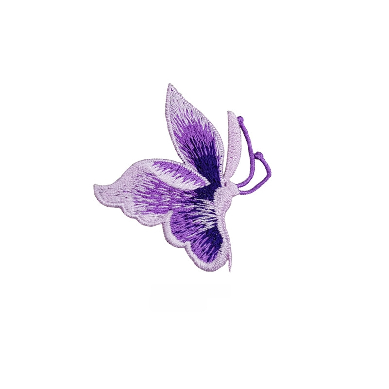 Siuvama drugelio applikacija drabužiams, rankinis siuvimas, medžiaga rayon, prekės ženklas Han Noble