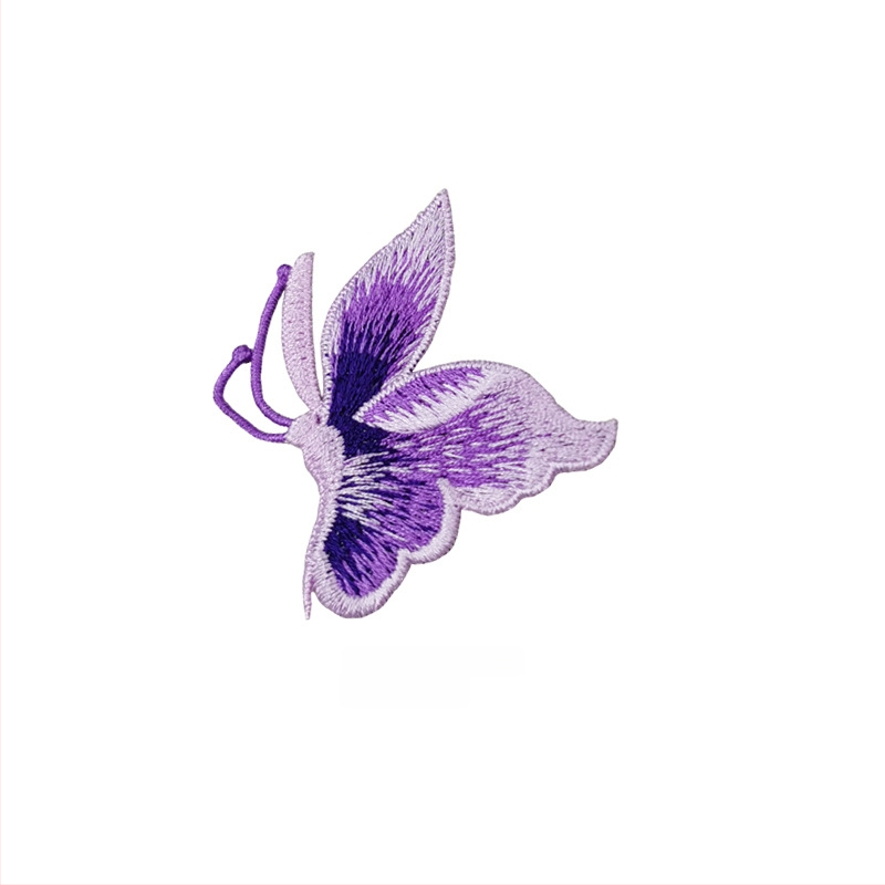 Siuvama drugelio applikacija drabužiams, rankinis siuvimas, medžiaga rayon, prekės ženklas Han Noble