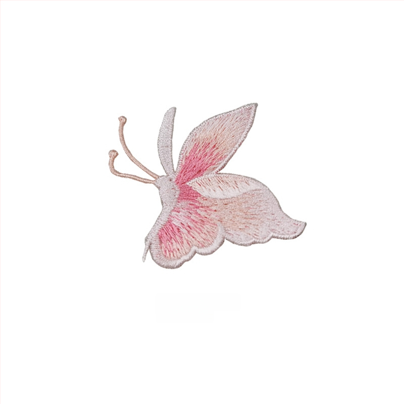 Siuvama drugelio applikacija drabužiams, rankinis siuvimas, medžiaga rayon, prekės ženklas Han Noble