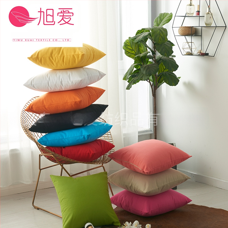 Xu Love kokvilnas spilvendrāna, vienkrāsaina, mūsdienīgs minimālisma stils, bez pildījuma