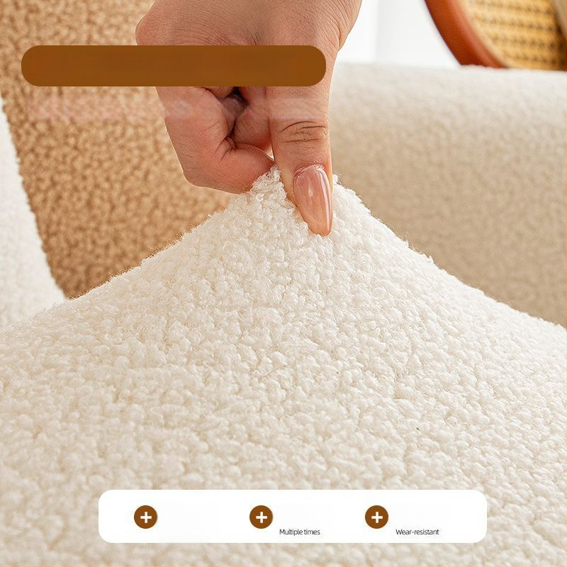 Plüss kanapévédő huzat, univerzális, minden évszakban, macskák karcolása elleni, csúszásmentes, minimalist stílus