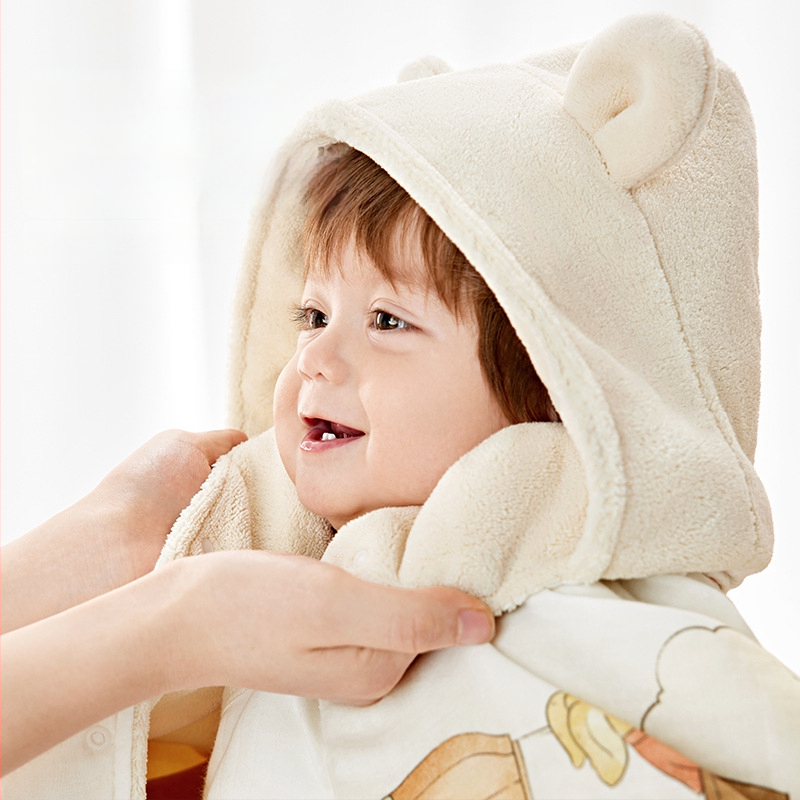 Hordozható babafürdő törölköző-köntös — bambusz rost, 120–140 g, nyomtatott gyártási folyamat, Jingqi