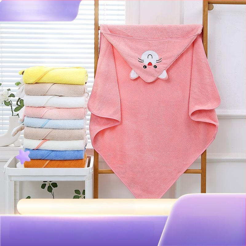 Yaqi korallfleece törölköző gyerekeknek kapucnival, nedvszívó, 200–300 g