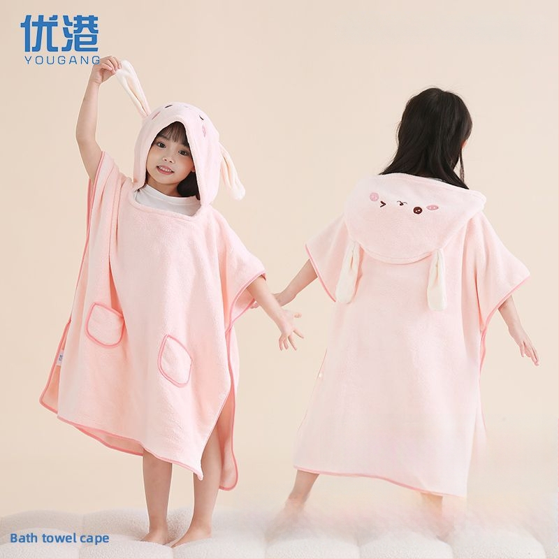 Baba viselhető kapucnival ellátott fürdőlepedő – poliészter 150D