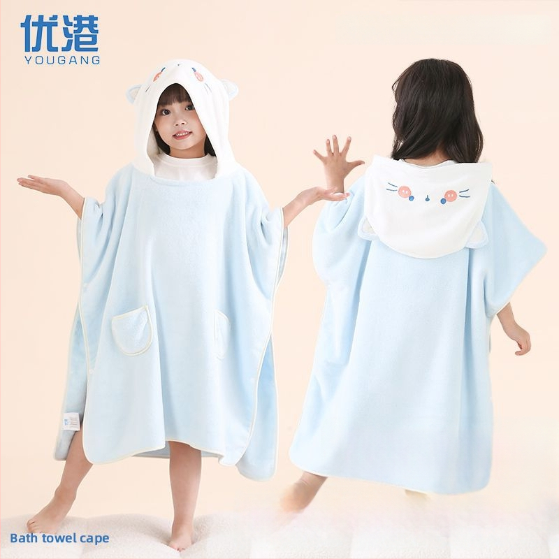 Baba viselhető kapucnival ellátott fürdőlepedő – poliészter 150D