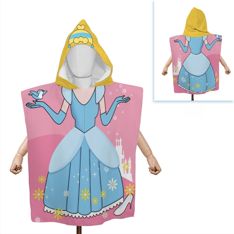 Yingxing mikroszálas babafürdőlepedő kapucnival – egyedi rajzfilm dizájn, nedvszívó, gyorsan száradó, 300–400 g